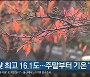 울산 오늘 낮 최고 16.1도…주말부터 기온 ‘뚝’