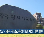 ‘세수 감소’…광주·전남교육청 내년 예산 대폭 줄어