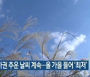 충북 영하권 추운 날씨 계속…올 가을 들어 ‘최저’