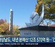 경상남도, 내년 본예산 12조 570억 원…‘긴축 재정’