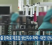 수출 둔화로 제조업 생산지수 하락…대전 10%↓