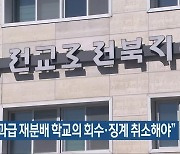 “성과급 재분배 학교의 회수·징계 취소해야”