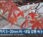 울산 저녁까지 5~20㎜ 비…내일 강풍 속 5~11도