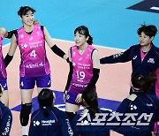 [포토] 흥국생명 '세트스코어 3-0 완벽한 승리'