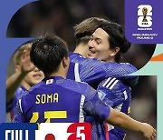 같은 5-0이지만 일본은 체력안배, 한국은 흥민‧민재 풀타임