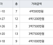 수원 영통동 영통신나무실신성신안쌍용진흥 59㎡ 4억500만원에 거래