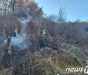 양구 원리서 산불…헬기 2대 투입해 50여분 만에 진화 완료