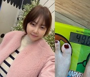 폐렴 걸린 황혜영, 몸무게 49.8㎏ 인증 “한 달 아프고 났더니”