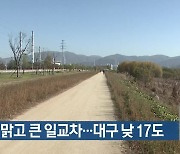 ‘소설’ 맑고 큰 일교차…대구 낮 17도