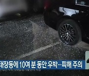 원주 태장동에 10여 분 동안 우박…피해 주의