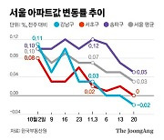 강남구도 7개월 만에 내렸다…서울 집값 하락세 확산