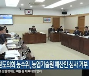 강원도의회 농수위, 농업기술원 예산안 심사 거부