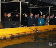 조승환 장관, 전남 완도군 내 넙치 육상양식장 방문