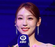 박지영 아나운서 ‘눈부신 야구 여신’ [MK포토]