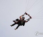 APTOPIX Texas Governor Skydive