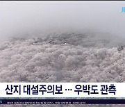 산지 대설주의보...우박도  관측