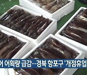 오징어 어획량 급감…경북 항포구 ‘개점휴업’