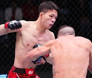 2라운드 TKO 승리+5만 달러 보너스까지...'데뷔전 승리' 박현성 "UFC 공무원 되겠다"