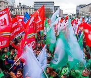 BELGIUM PROTEST TRADE UNIONS