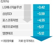 정부 38조 지원 발표한 날, 2차전지株는 일제히 하락