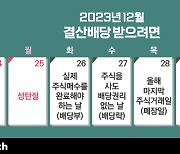 올해 증시 폐장 28일…배당받으려면 26일까지 매수해야