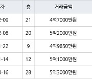 용인 신갈동 신흥덕 롯데캐슬레이시티 59㎡ 4억9850만원에 거래