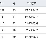 수원 매탄동 매탄위브하늘채 59㎡ 5억3000만원에 거래