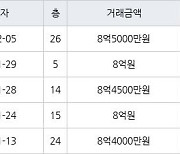 하남 망월동 하남미사강변부영아파트 84㎡ 8억원에 거래