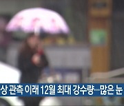 충북 기상 관측 이래 12월 최대 강수량…많은 눈 주의