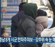 충남 8개 시군 한파주의보…강추위 속 눈 예보