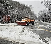 대설 특보에 속초시 제설작업