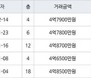 수원 매탄동 매탄현대힐스테이트 59㎡ 4억7900만원에 거래