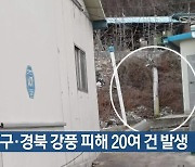 대구·경북 강풍 피해 20여 건 발생