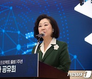 김은미 이대 총장, ‘디지털 시민 프로젝트’ 성과 공유회 환영사