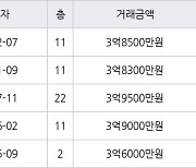 인천 구월동 구월롯데캐슬골드아파트 59㎡ 3억8500만원에 거래