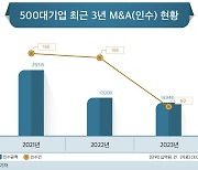 글로벌 불황에 500대 기업 M&A 62% ‘뚝’