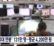 작년 '억대 연봉' 131만명‥근로소득 평균은 4천200만원