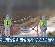 전북 고병원성 AI 발생 농가 17곳으로 늘어