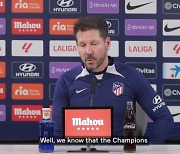 [VIDEO] Diego Simeone’s reaction to being drawn against his former club Inter Milan