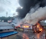 경북 김천 염소농장 불, 230마리 폐사