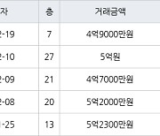 용인 신갈동 신흥덕 롯데캐슬레이시티 59㎡ 4억9000만원에 거래