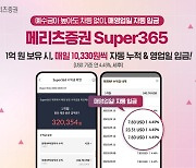 메리츠증권, 매일 예수금 불려주는 ‘Super365 계좌’…잔고 2400억 돌파