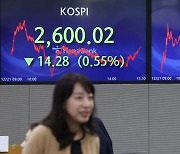 코스피, 개인 순매도에 0.5% 하락…2600선은 지켜[마감시황]