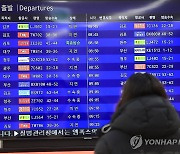 대설·한파에 항공편 지연·결항 속출