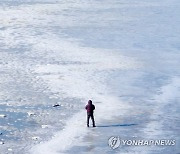 최강한파에 얼어붙은 갯벌