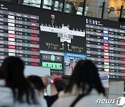 폭설에 막힌 제주 가는 길