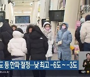 서천 -19도 등 한파 절정…낮 최고 -6도 ~ -3도