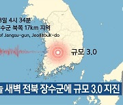 오늘 새벽 전북 장수군에 규모 3.0 지진