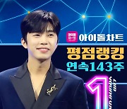 임영웅, 아이돌차트 평점랭킹 143주 연속 1위