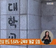 내년 대학 등록금 인상 한도 5.64%…교육부 '동결' 요청